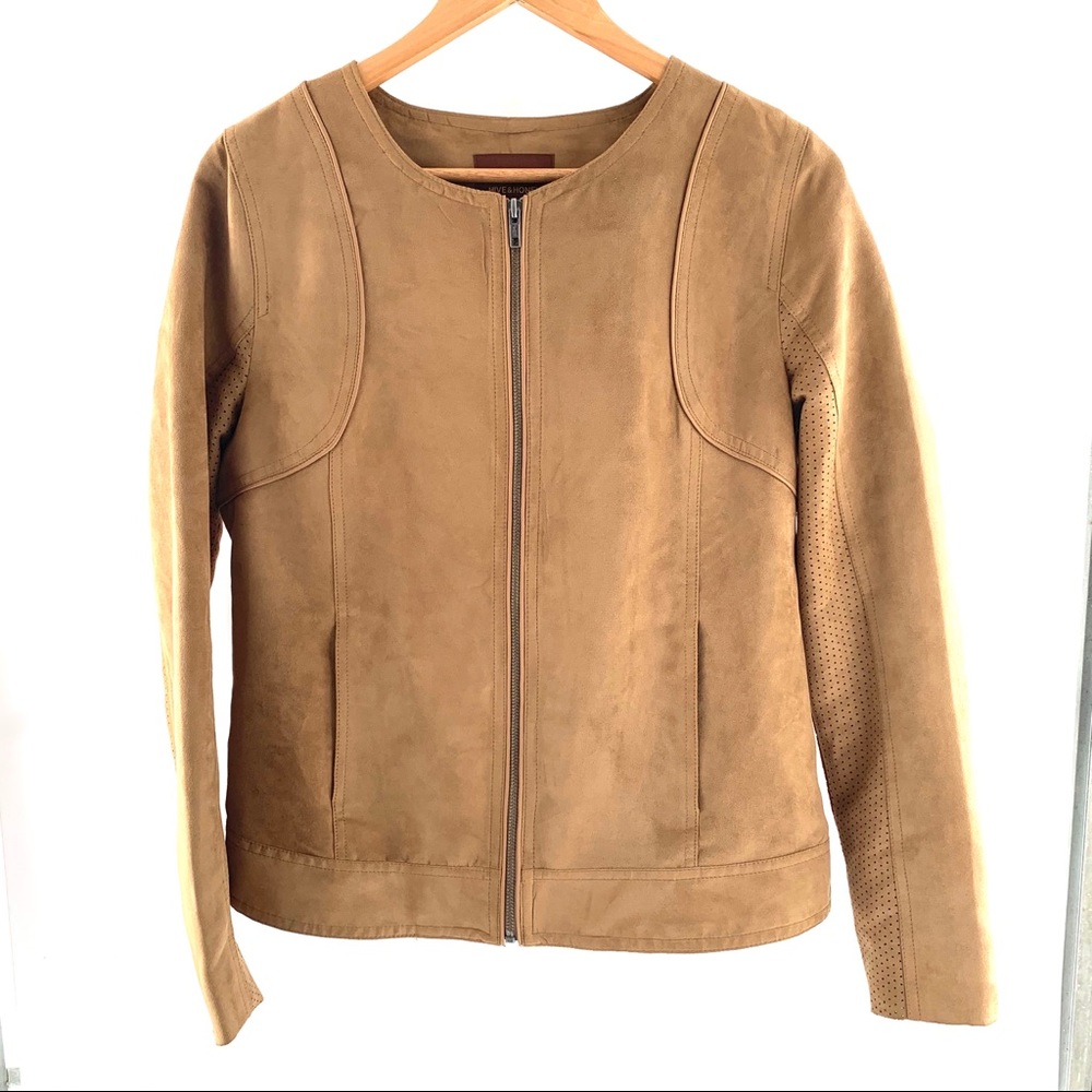 Hive and Honey Moto Inspired Zip Jacket - Large
